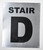 FLOOR NUMBER SignSTAIR D DOB SIGN
