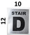 FLOOR NUMBER SignSTAIR D BUILDING SIGN