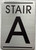 Stair number SIGN, SILVER, SIZE 4x5.75 inch, DOUBLE SIDED TAPE, aluminum, rust free