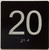 Elevator floor 20 Sign/jamb plate floor 20 SAFETY SIGNletters/Image & Grade 2 Braille - Includes Red Adhesive pad for Easy Installation