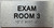 EXAM ROOM signS with Raised letters/Image & Grade 2 Braille - Includes Red Adhesive pad for Easy Installation