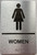 Men/Women Restroom sign with Raised letters/Image & Grade 2 Braille - Includes Red Adhesive pad for Easy Installation