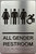 ALL GENDER RESTROOM ACCESSIBLE sign with Raised letters/Image & Grade 2 Braille - Includes Red Adhesive pad for Easy Installation