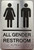 ALL GENDER RESTROOM BUILDING SIGNwith Raised letters/Image & Grade 2 Braille - Includes Red Adhesive pad for Easy Installation ALL GENDER RESTROOM BUILDING SIGNwith Raised letters/Image & Grade 2 Braille - Includes Red Adhesive pad for Easy Installation
