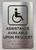 ASSISTANCE AVAILABLE UPON REQUEST SIGNAGE with Raised letters/Image & Grade 2 Braille - Includes Red Adhesive pad for Easy Installation