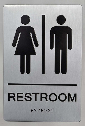UNISEX RESTROOM - ADA compliant sign. 6