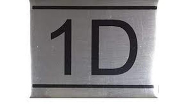 APARTMENT NUMBER SIGN -1d -BRUSHED ALUMINUM (2.25X3, Aluminium)