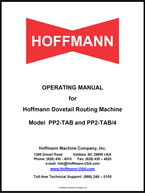 Hoffmann PP2-TAB Operating Manual 