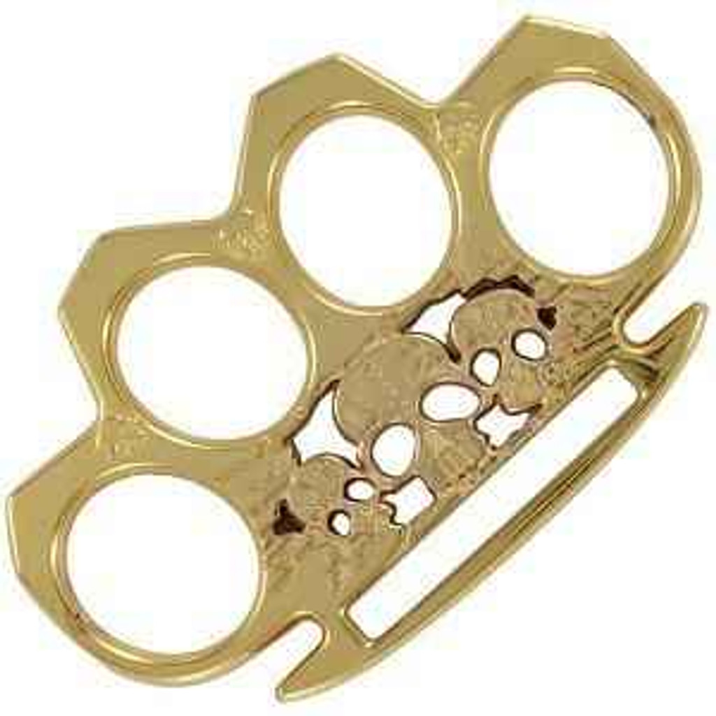 Knockout Knucks Life or Death Gold Brass Knuckles