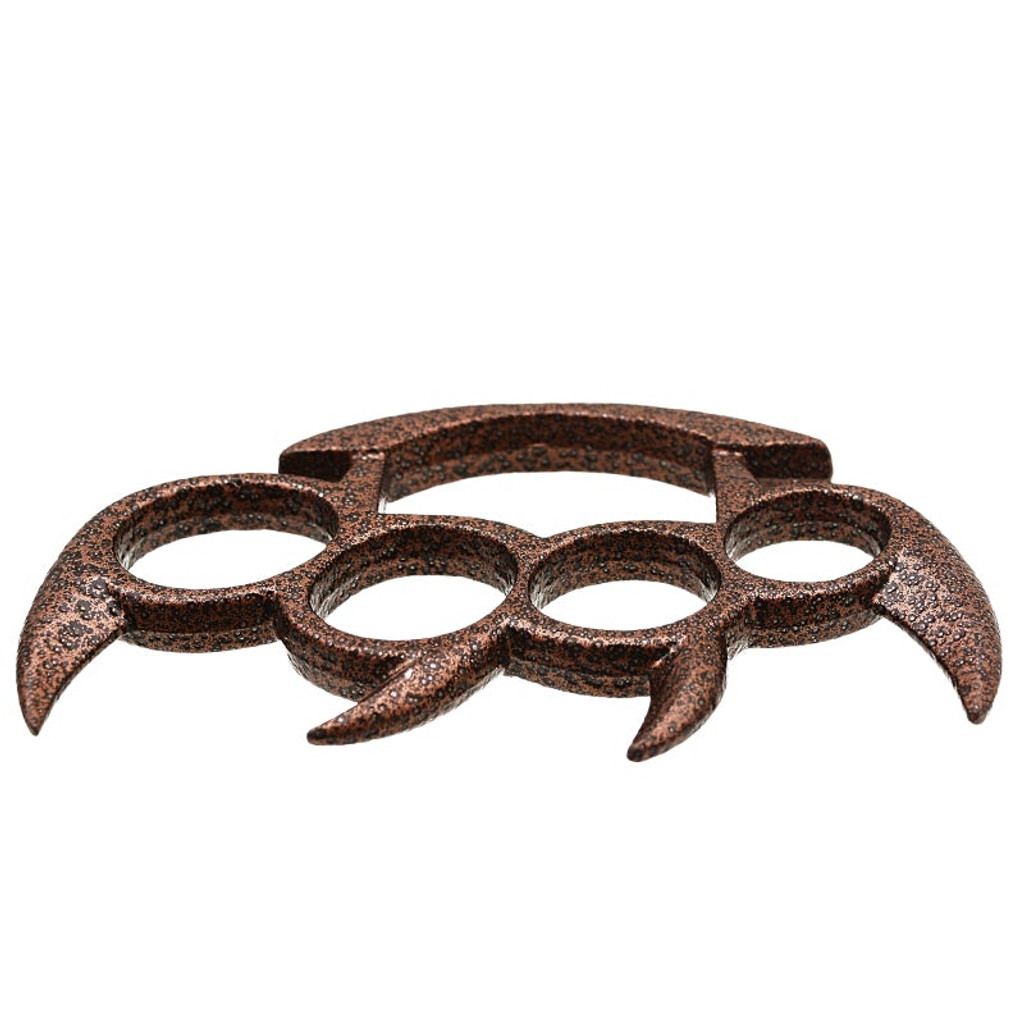 Solid Steel Spiked Brass Knuckle  - Copper