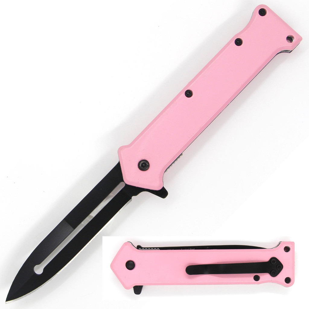Tiger-USA Spring Assisted Joker Knife - Pink