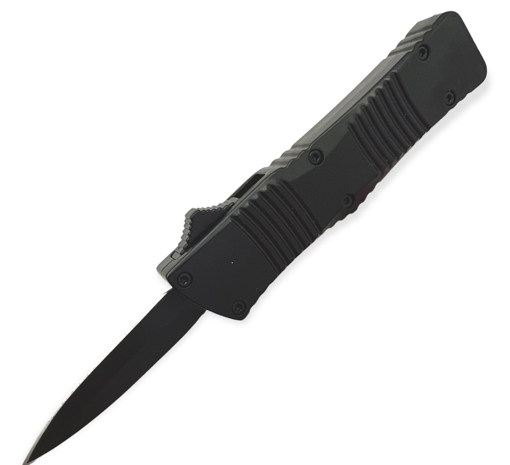 5.0 INC Automatic Knife Drop Point - BLACK (OTF)