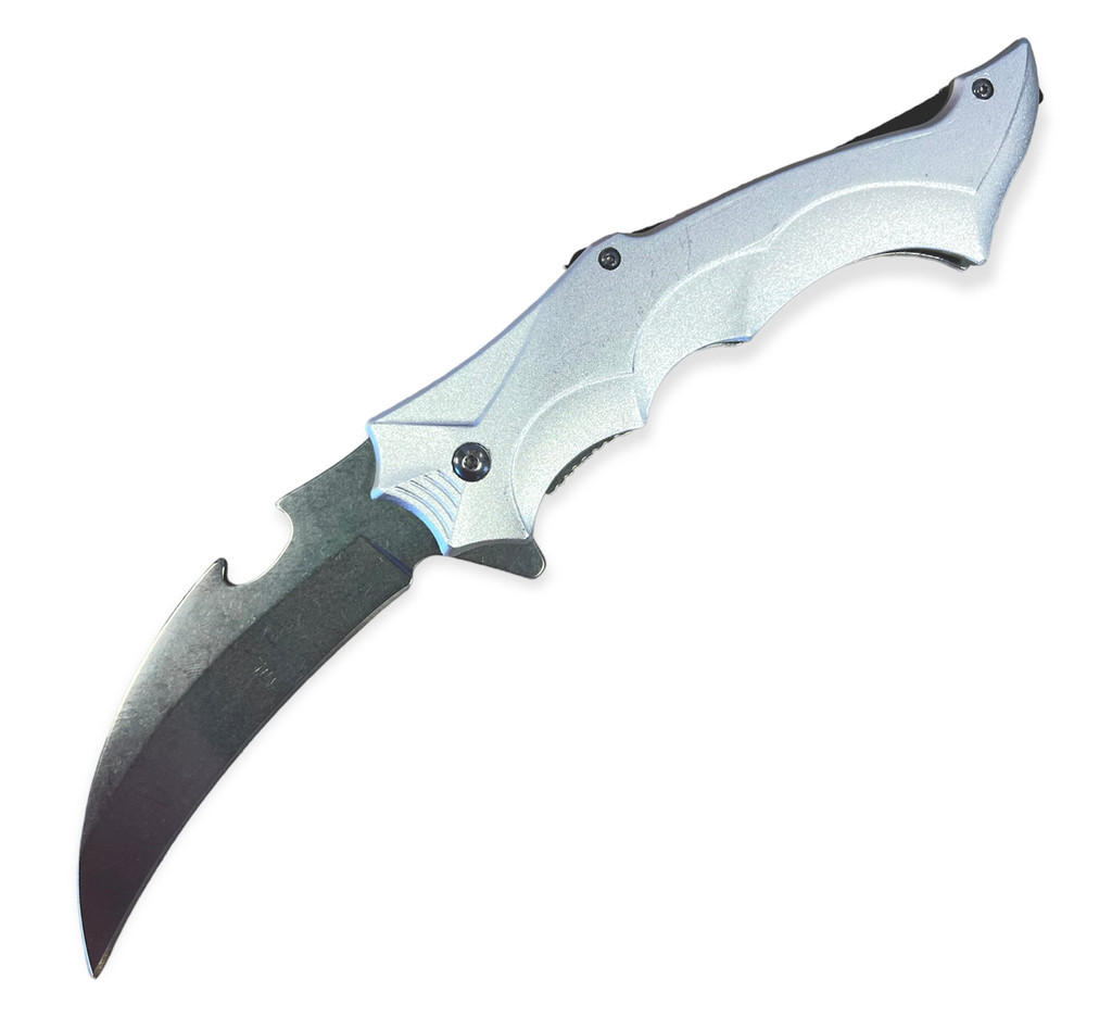 Tiger Usa® Spring Assisted Knife - SILVER