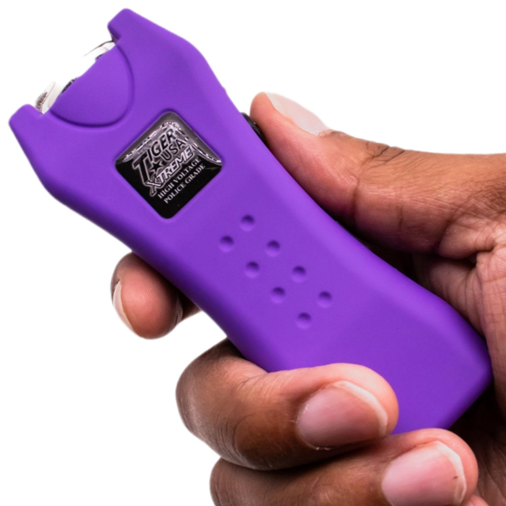 125 Million Mighty Warrior Stun Gun with 200 Lumens Flashlight (Purple)