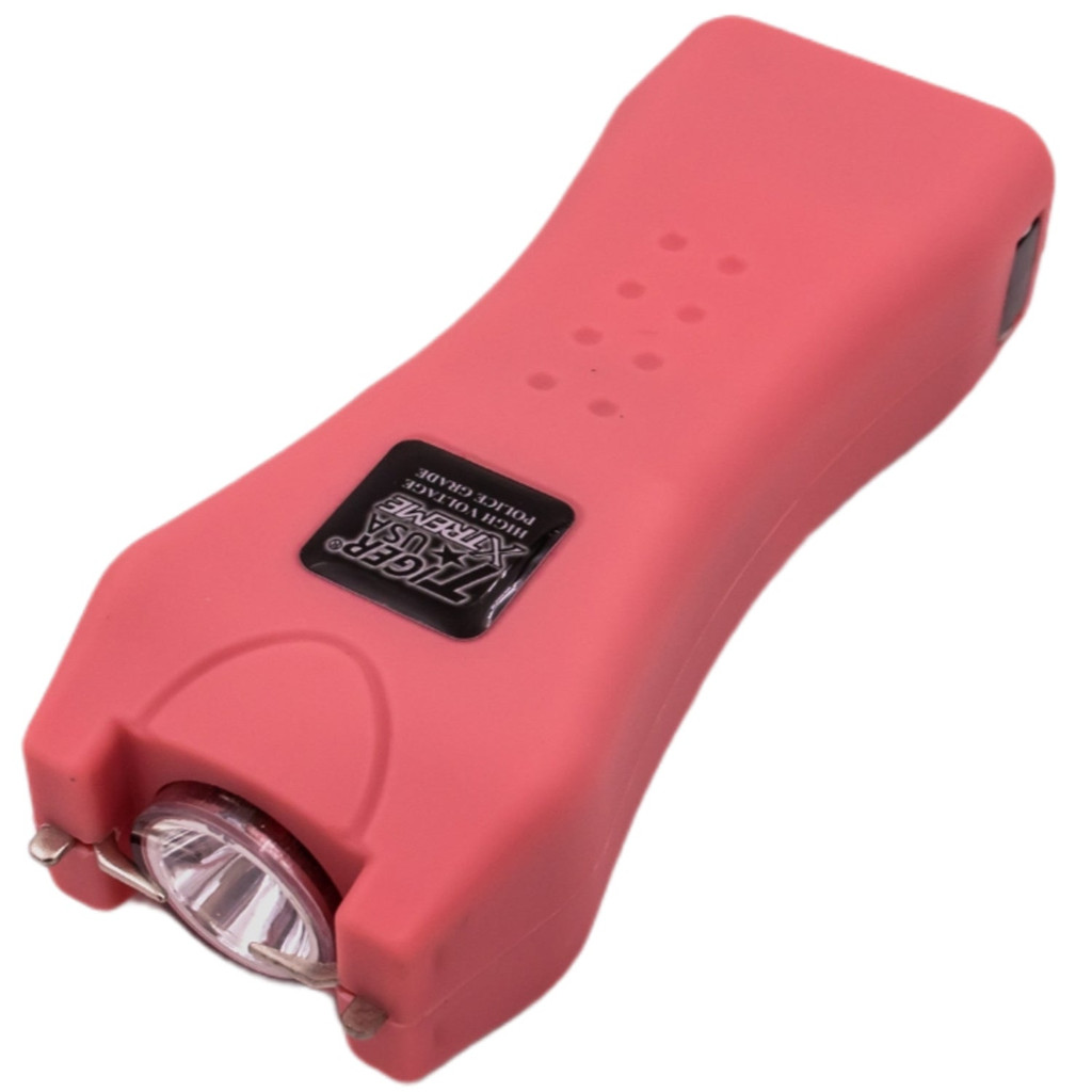 125 Million Mighty Warrior Stun Gun with 200 Lumens Flashlight (Pink)