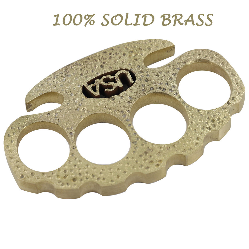 USA Initial 100% Pure Brass Knuckle Paper Weight Accessory