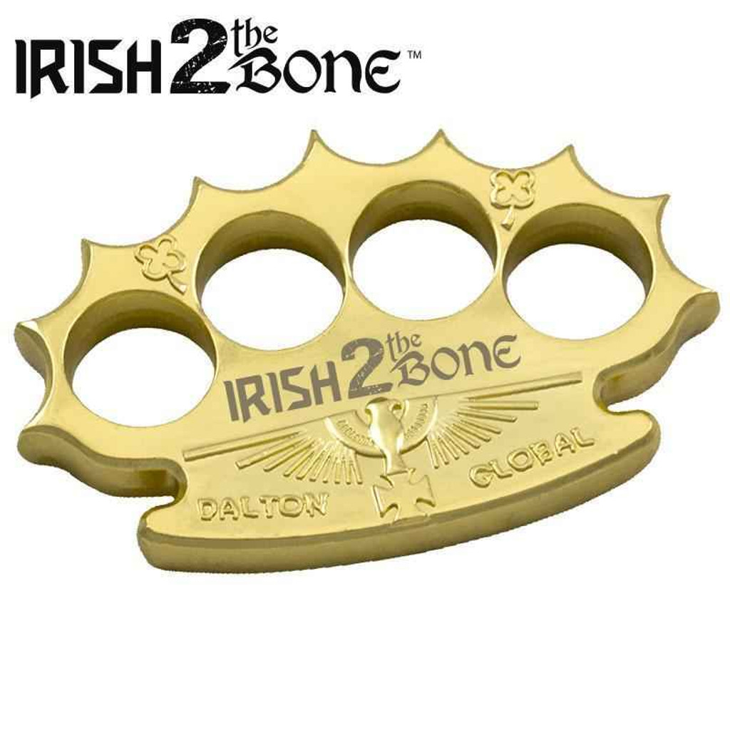 Knockout Knucks Irish 2 the Bone - Real Brass Knuckles