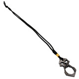 Steel Keychain Lanyard Necklace One Finger Skull Knuckle Black