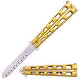 Tiger-USA Butterfly Training Knife 440 Stainless 8.85 Inch - Gold