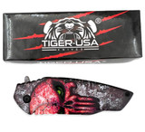 Tiger-USA® Folding Knife RED SKULL