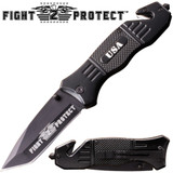 Fight 2 Protect Action Liner Lock Tanto Blade Knife