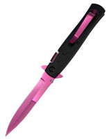 Tiger-USA® folding BLACK and PINK knife