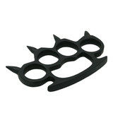 Spiked Solid Steal Knuckle Duster - Black