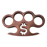 Copper Dollar Sign Heavy Duty Brass Knuckle Duster Paper Weight