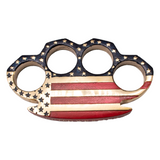 American Flag Heavy Duty Brass Knuckle Duster Paper Weight