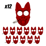 Bundle Set of 12 Public Safety K-9 Personal Protection Keychain - Red