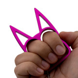 Cat Public Safety Keychain-Pink