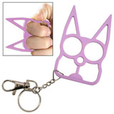 Knockout Knucks Cat Self Defense Knuckle Key Chain Purple