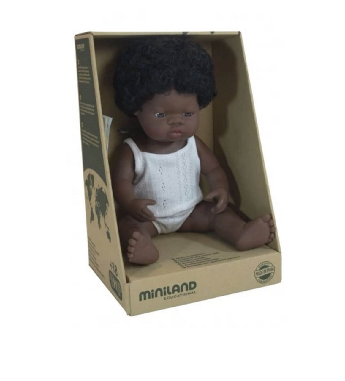 Miniland Doll African Boy 38cm