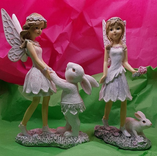 Forest Fairy with Rabbit Figurine