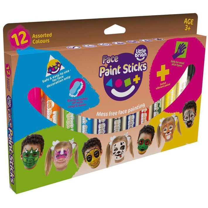 Little Brian Face Paint Sticks 12 Colours