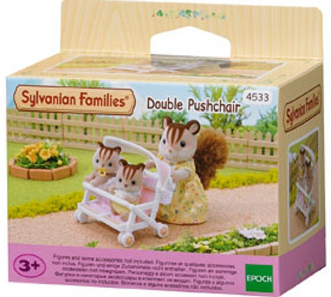 sylvanian families double pushchair