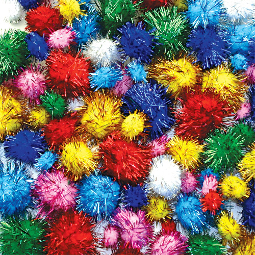 Glitter pom poms