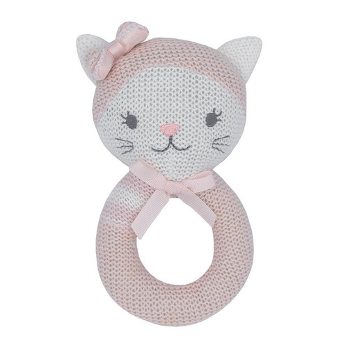 Living Textiles - Knitted Rattle - Daisy the Cat