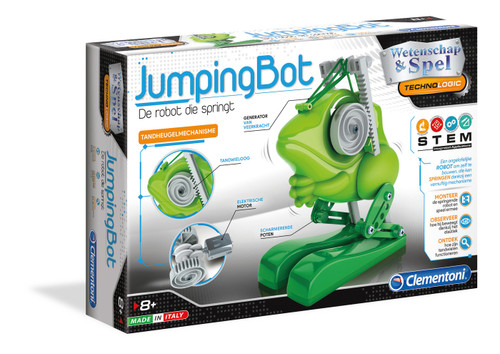 Jumping Bot - The Robot that Jumps
The Jumping Bot is an amusing robot to be buit which, thanks to a rack mechanism driven by an electric motor and elastic force, can jump like a real frog
Build your own jumping robot, jumps like a real frog!
Includes full instructions Jumping Bot - The Robot that Jumps
The Jumping Bot is an amusing robot to be buit which, thanks to a rack mechanism driven by an electric motor and elastic force, can jump like a real frog
Build your own jumping robot, jumps like a real frog!
Includes full instructions