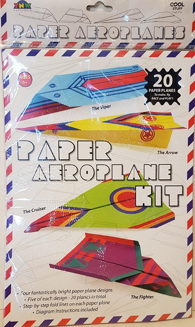 This pack contains 20 x printed A4 paper sheets to make four different paper aeroplanes
Step by Step fold lines on each paper plane (5 of each design)
Diagram instructions included This pack contains 20 x printed A4 paper sheets to make four different paper aeroplanes
Step by Step fold lines on each paper plane (5 of each design)
Diagram instructions included