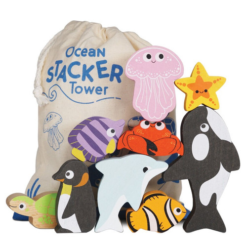 Ocean Animal stacker tower that comes with matching bag.
A fun collection of wooden animals.
Comes with nine wooden Ocean Animals
How high can they be stacked before it tumbles? Ocean Animal stacker tower that comes with matching bag.
A fun collection of wooden animals.
Comes with nine wooden Ocean Animals
How high can they be stacked before it tumbles?