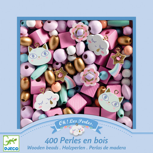 Djeco - Colourful Rainbow Wooden Beads

400 Wooden beads and cats, clouds and more.


Includes string.

Age: 4+
