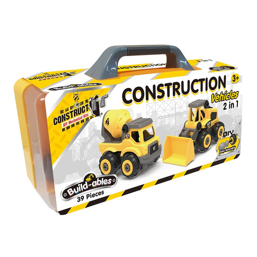 Build-ables Construction Vehicles 2 in 1
This set includes 2 fun farm vehicles to build in a carry case.
Build a cement truck, 17 pieces or a loader, 22 pieces. Build-ables Construction Vehicles 2 in 1
This set includes 2 fun farm vehicles to build in a carry case.
Build a cement truck, 17 pieces or a loader, 22 pieces.