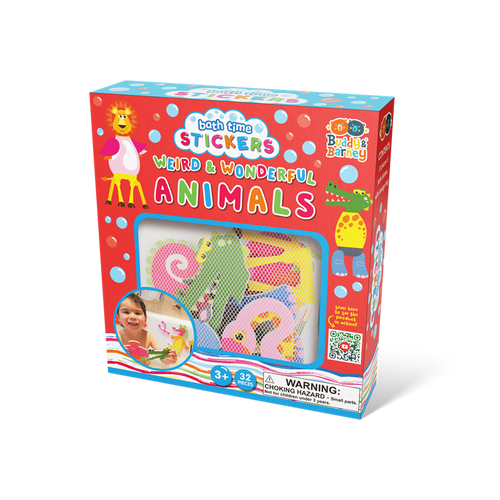 Turn bath time into a magical adventure with Buddy & Barney’s Weird & Wonderful Animals Bath Time Stickers!
This unique set allows children to create fantastical animal combinations, sparking their imagination and creativity.
Creative Play: Mix and match different animal parts to create wild and wacky creatures, from a giraffe with wings to a lion with a seahorse’s face.
Durable & Waterproof: Made from high-quality, non-toxic EVA foam, these stickers are designed to withstand the splashes and scrubs of daily baths.
Reusable & Easy to Clean: The stickers adhere securely to wet surfaces and can be easily removed and repositioned, providing endless fun without leaving any residue.
Convenient Storage: Includes a handy mesh storage bag with suction cups to keep everything organized and dry.
Perfect for children aged 3 and up, Buddy & Barney’s Weird & Wonderful Animals Bath Time Stickers make every bath an exciting and educational experience.
Encourage your child’s creativity and fine motor skills with this engaging and entertaining set!
Contents - 31 bath stickers and 1 handy mesh storage bag with suction caps
Ages 3 years+ Turn bath time into a magical adventure with Buddy & Barney’s Weird & Wonderful Animals Bath Time Stickers!
This unique set allows children to create fantastical animal combinations, sparking their imagination and creativity.
Creative Play: Mix and match different animal parts to create wild and wacky creatures, from a giraffe with wings to a lion with a seahorse’s face.
Durable & Waterproof: Made from high-quality, non-toxic EVA foam, these stickers are designed to withstand the splashes and scrubs of daily baths.
Reusable & Easy to Clean: The stickers adhere securely to wet surfaces and can be easily removed and repositioned, providing endless fun without leaving any residue.
Convenient Storage: Includes a handy mesh storage bag with suction cups to keep everything organized and dry.
Perfect for children aged 3 and up, Buddy & Barney’s Weird & Wonderful Animals Bath Time Stickers make every bath an exciting and educational experience.
Encourage your child’s creativity and fine motor skills with this engaging and entertaining set!
Contents - 31 bath stickers and 1 handy mesh storage bag with suction caps
Ages 3 years+