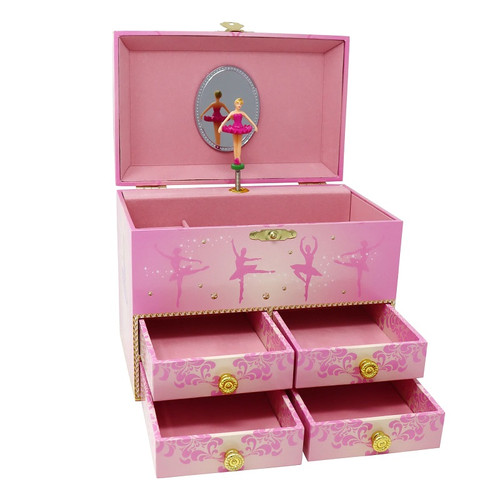 Jewellery Box

Lovely romantic ballet design on this beautiful keepsake jewellery box.

Wind up the music box and watch the ballerina spin

Music box plays  Swan Lake


Approx 19cm x 14cm  x 15cm (closed)