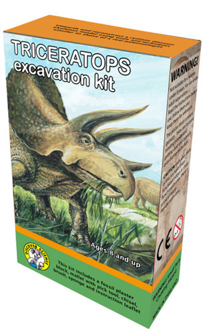 Excavate the skeleton and then assemble this museum quality replica.
The skeleton is made up of about 8 pieces and the paleontologist's tools (hammer and chisel) are included in the packaging.
Approx size of assembled dinosaur is 20 cm from head to tail.
Ages 8 and up. Excavate the skeleton and then assemble this museum quality replica.
The skeleton is made up of about 8 pieces and the paleontologist's tools (hammer and chisel) are included in the packaging.
Approx size of assembled dinosaur is 20 cm from head to tail.
Ages 8 and up.