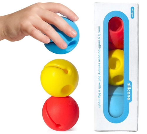 Sooo much fun!
Mox is a ball with a big mouth.
He likes to talk, laugh, sing, and most of all, he likes to eat.
Mox also enjoys rolling, being thrown and caught or even juggled.
Mox is quite a character and has many secret talents that are just waiting to be discovered!
Mox 3 Set is available in a box of 3 colours (blue, red, & yellow)
Ages 0+ Sooo much fun!
Mox is a ball with a big mouth.
He likes to talk, laugh, sing, and most of all, he likes to eat.
Mox also enjoys rolling, being thrown and caught or even juggled.
Mox is quite a character and has many secret talents that are just waiting to be discovered!
Mox 3 Set is available in a box of 3 colours (blue, red, & yellow)
Ages 0+
