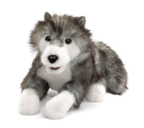 Bring home the dignity of the wilderness with the Timberwolf Puppet!

Featuring feathery plush fur and a gentle, movable mouth, this realistic wolf is anything but ferocious—it's hungry for love!

Features:
Lifelike Design: Soft, textured fur with realistic detailing for an authentic wolf look.
Interactive Play: Movable mouth lets you animate expressions for storytelling fun.
Perfect for All Ages: Great for puppet shows, imaginative play, and wildlife enthusiasts!

Size: 46 cm (L) x 23 cm (H) x 25 cm (W)

Recommended Age: 3+ years

Embrace the spirit of the wild with the Folkmanis Timberwolf Puppet, a majestic companion for creative adventures!