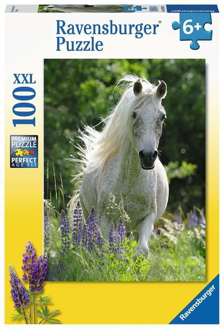 Let little imaginations gallop into a peaceful meadow with the Ravensburger Horse in Flowers 100-piece puzzle.

This heartwarming design features a beautiful horse surrounded by blooming wildflowers, capturing the charm of country life in soft, vibrant detail.

Designed for children aged 6 and up, this puzzle supports fine motor skills, patience, and visual recognition through screen-free play.

Crafted with Ravensburger’s Softclick precision-cut pieces and FSC-certified cardboard, it offers a premium, frustration-free puzzling experience that’s both fun and educational.

Whether it’s a birthday surprise or a rainy-day activity, this puzzle is a lovely gift for kids who adore animals and nature.

100 pieces, finished size approx. 49 x 36 cm

Designed for ages 6+

Eco-friendly, glare-free materials

Ideal gift for horse lovers, creative kids, and puzzle beginners