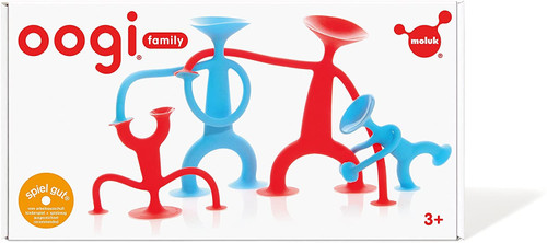 Let your imagination set sail with the Oogi Family a playful crew of stretchy, suction-cupped explorers ready to dive into sensory adventures and deep-sea storytelling.

Family of Four: Includes 2 large Oogis (13cm) and 2 junior Oogis (8cm), each in vibrant colors 

Suction Cup Limbs: Heads, hands, and feet stick to smooth surfaces like glass, tiles, and mirrors—perfect for underwater-themed play on bathtubs or windows.

Stretchy & Expressive: Long, flexible arms allow for dramatic poses, acrobatic tricks, and chain formations

Safe & Durable: Made from high-quality, food-grade silicone rubber. BPA-free, phthalate-free, and latex-free for worry-free play.

Sensory-Rich Experience:

Encourages tactile exploration and fine motor development.

Ideal for calming play, travel entertainment, and imaginative storytelling.

Quiet, mess-free fun—like a gentle tide lapping at the shore.

Ages 3 years+